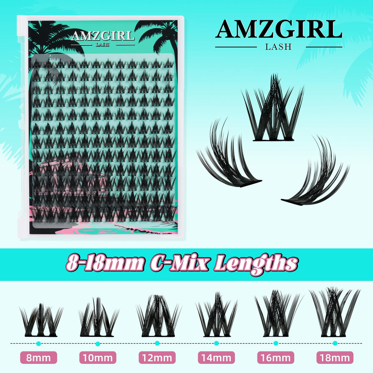 Close-up of the double-ended lash bond and seal from AMZGIRL LASH