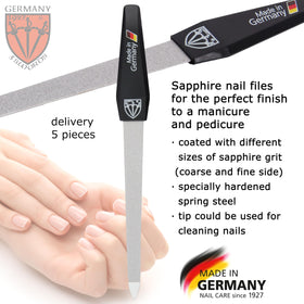 Close-up of the ergonomic comfort grip of the nail file