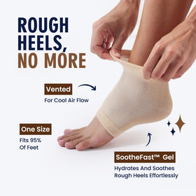 Close-up of the gel lining in Dr. Frederick's Moisturizing Heel Socks