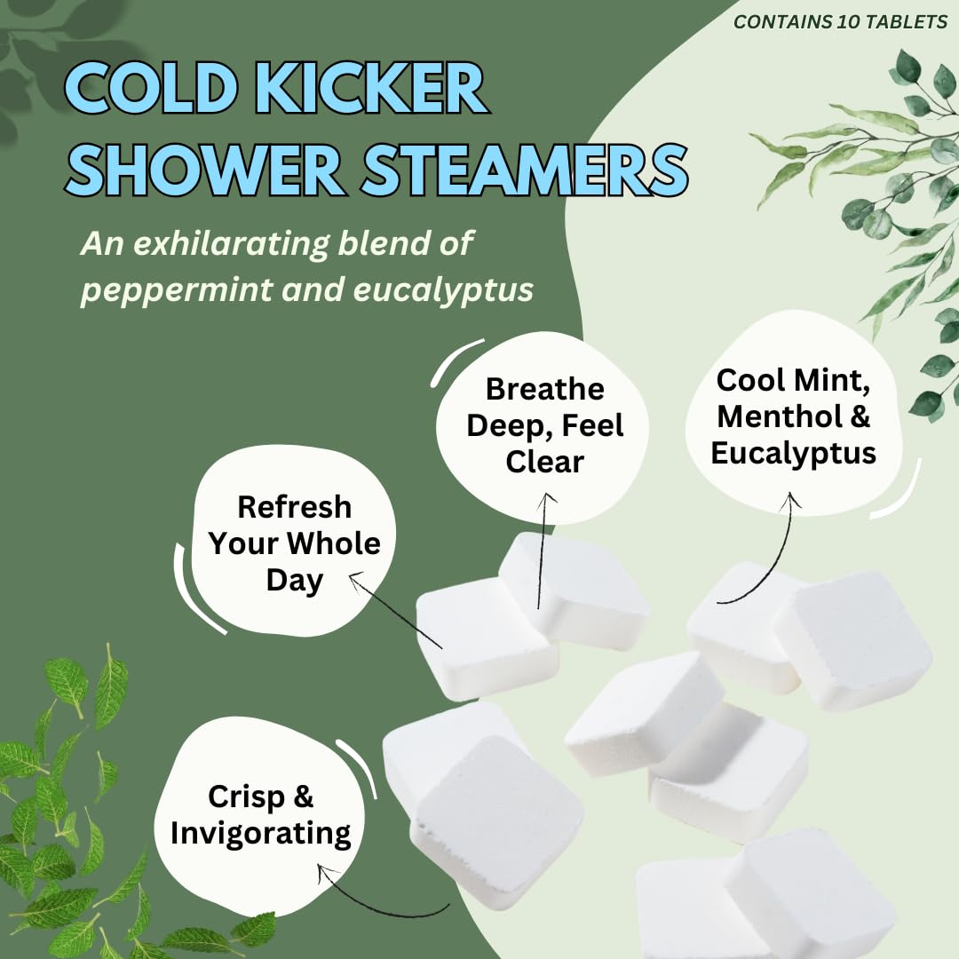 Close-up of The Herbal Zen Shower Steamer tablet