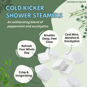 Close-up of The Herbal Zen Shower Steamer tablet
