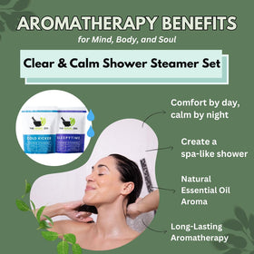 Close-up of The Herbal Zen Shower Steamer with essential oil infusion