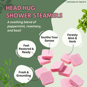 Close-up of The Herbal Zen Shower Steamer with essential oils