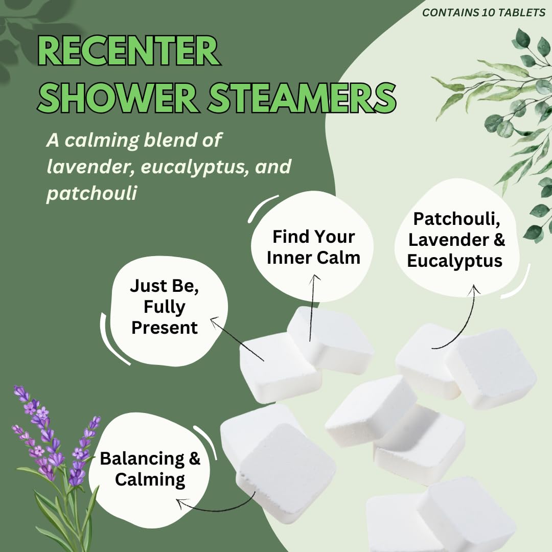 Close-up of The Herbal Zen shower steamer with lavender