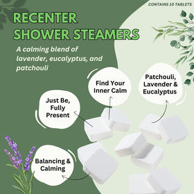 Close-up of The Herbal Zen shower steamer with lavender