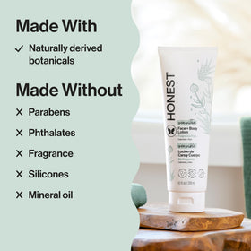 Close-up of The Honest Company Face and Body Lotion pump