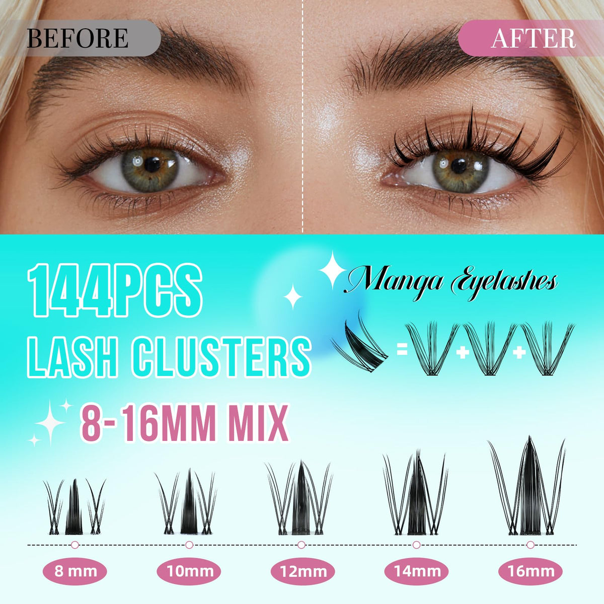 Close-up of the invisible lash band from the kit