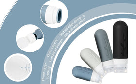 Close-up of the leak-proof flip-top lid on a silicone bottle
