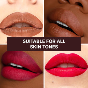 Close-up of The Lip Bar Nonstop Liquid Matte Lipstick Naturalista Soft Brown