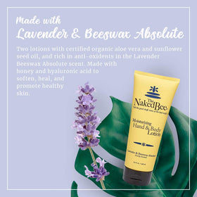 Close-up of The Naked Bee Lavender & Beeswax lotion texture