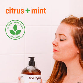 Close-up of the pump on Everyone 3-in-1 Soap bottle