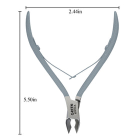Close-up of the sharp blades of GREEN ESTETICA Cuticle Nipper