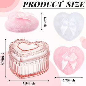 Close-up of the soft plush material of the powder puffs