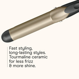 Close-up of the tourmaline ceramic barrel of INFINITIPRO BY CONAIR Curling Iron