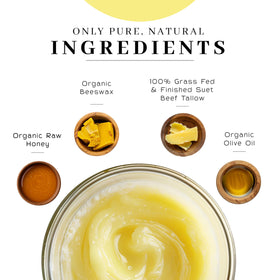 Close-up of the VanMan Tallow and Honey Balm texture