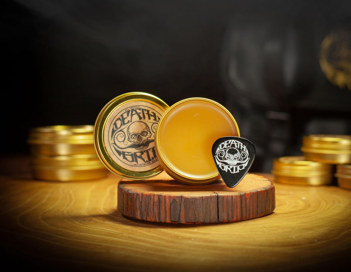 Close-up of THE VINTAGE GROOMING CO. Mustache Wax texture
