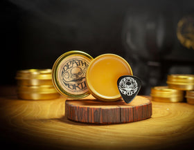 Close-up of THE VINTAGE GROOMING CO. Mustache Wax texture