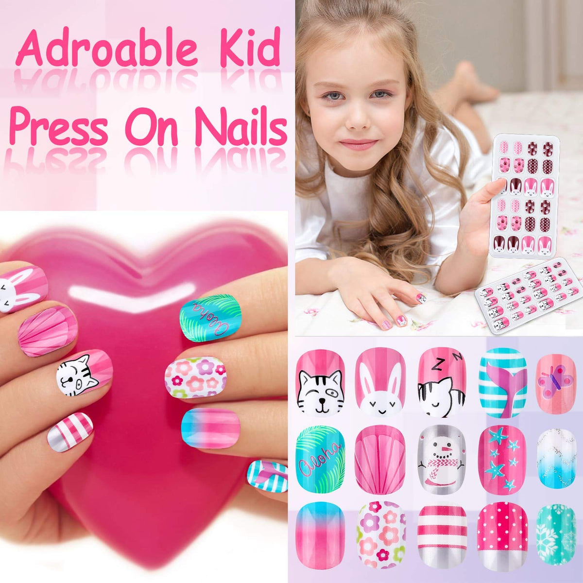 Close-up of Thrilez press on nails featuring animal patterns