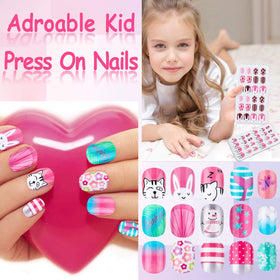 Close-up of Thrilez press on nails featuring animal patterns