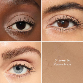 Close-up of Thrive Causemetics Brilliant Eye Brightener Stick Caramel Matte tip