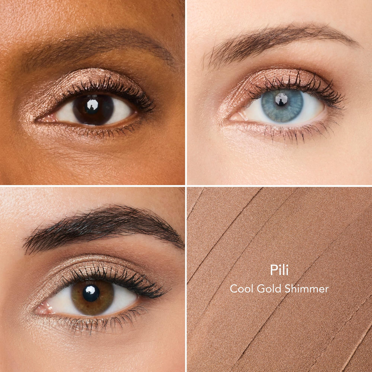 Close-up of Thrive Causemetics Brilliant Eye Brightener Stick swatch on skin