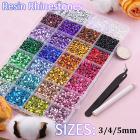 Close-up of TINKRSTUFF rhinestones in various colours