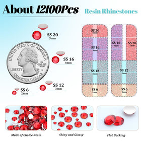 Close-up of TINKRSTUFF rhinestones in various sizes