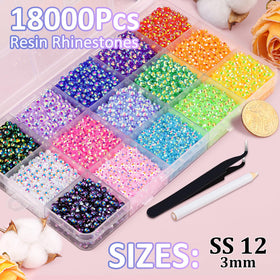 Close-up of TINKRSTUFF rhinestones showing vibrant colours