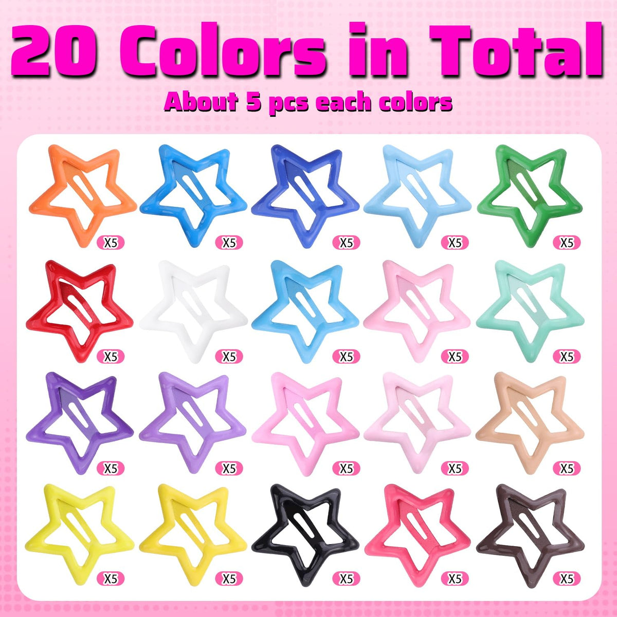 Close-up of TINKRSTUFF star hair clip design