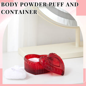Close-up of Tioncy powder puff with cute bow detail