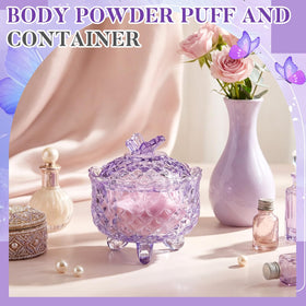 Close-up of Tioncy powder puff with cute bow detail