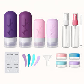 Close-up of Tocelffe silicone bottles in various sizes