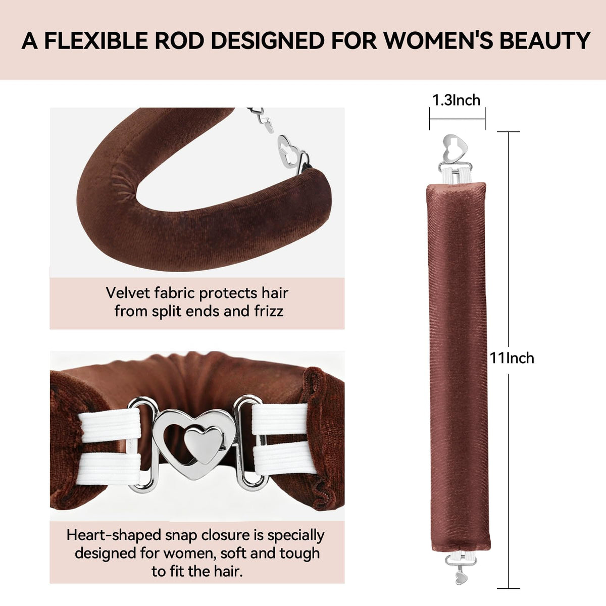 Close-up of Togayu velvet curling rod with hook-and-lock technology