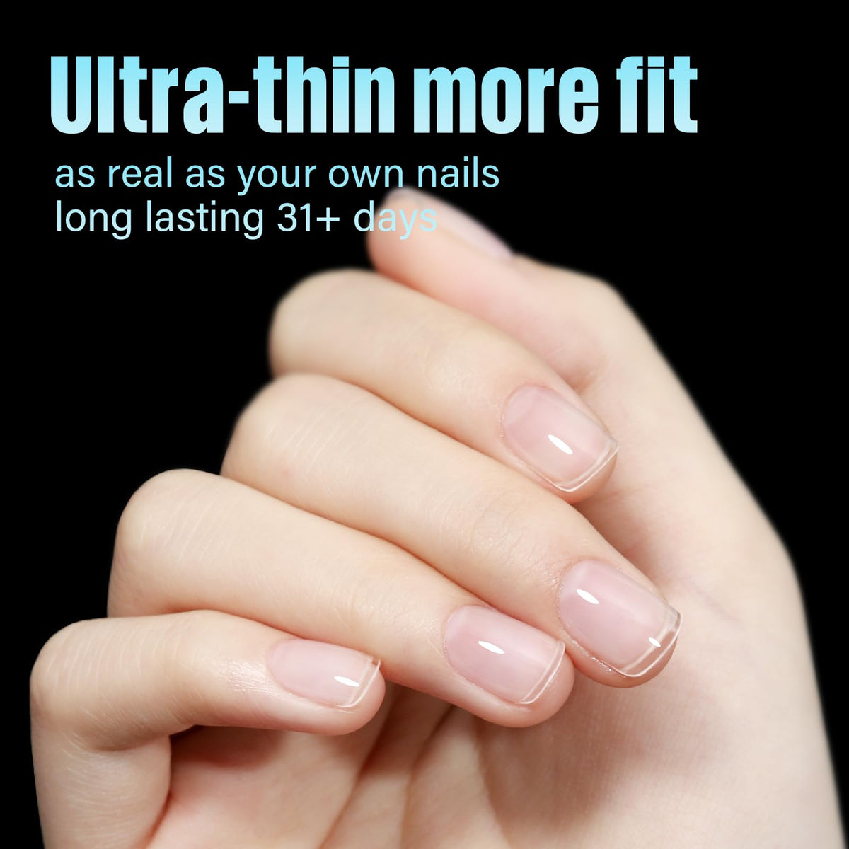 Close-up of TOMICCA nail tips showing half matte finish