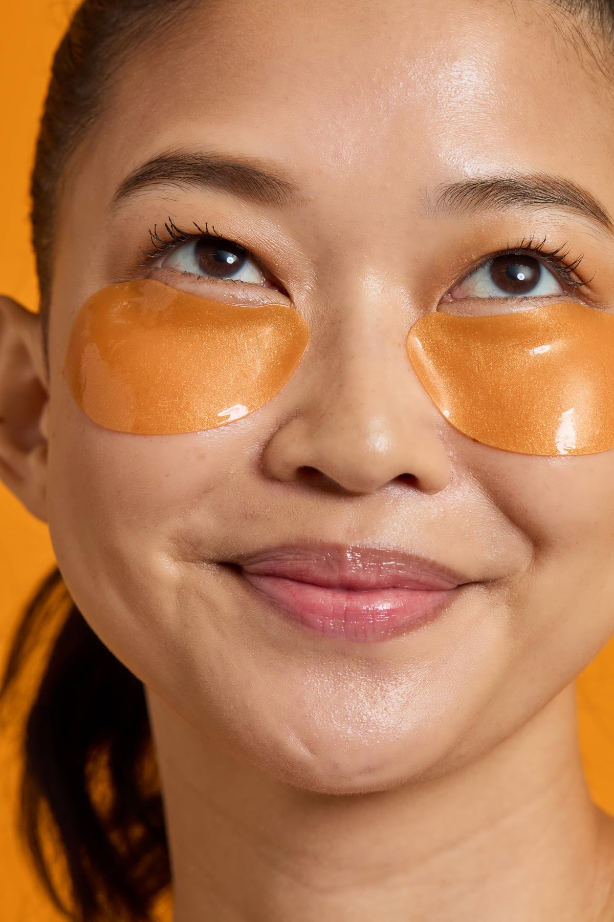 Close-up of TONYMOLY Plump-kin Pumpkin Under Eye Patch texture