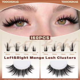 Close-up of TOOCHUNAG Manga Lash Clusters individual lashes