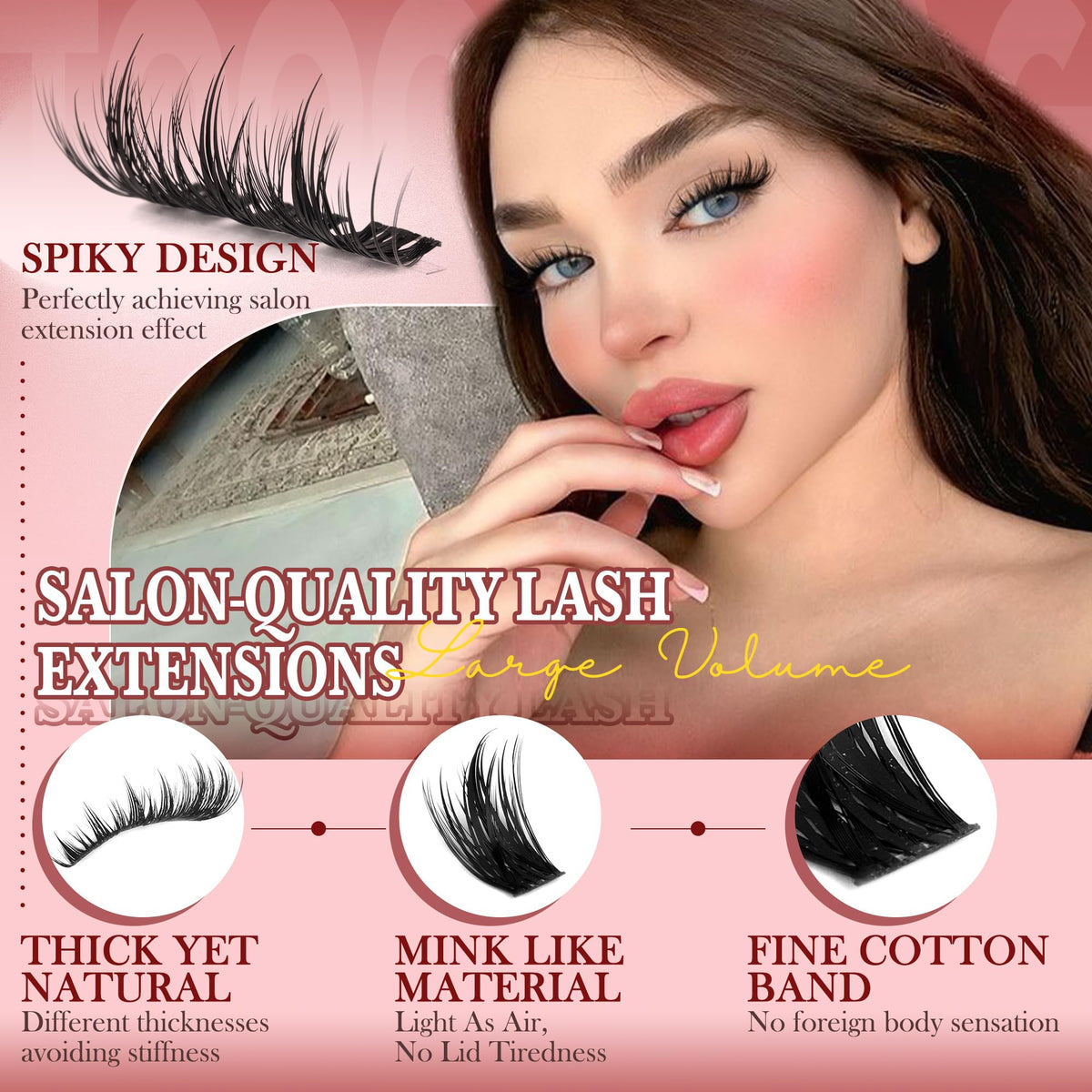 Close-up of TOOCHUNAG Manga Lash Clusters packaging