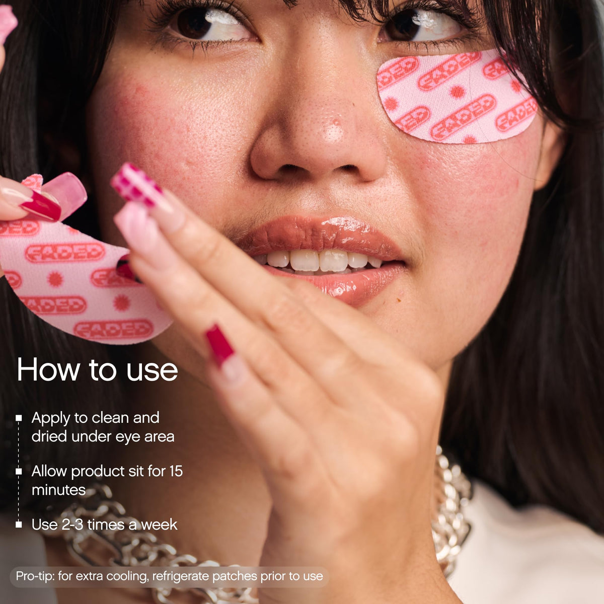 Close-up of Topicals Under Eye Masks showing texture