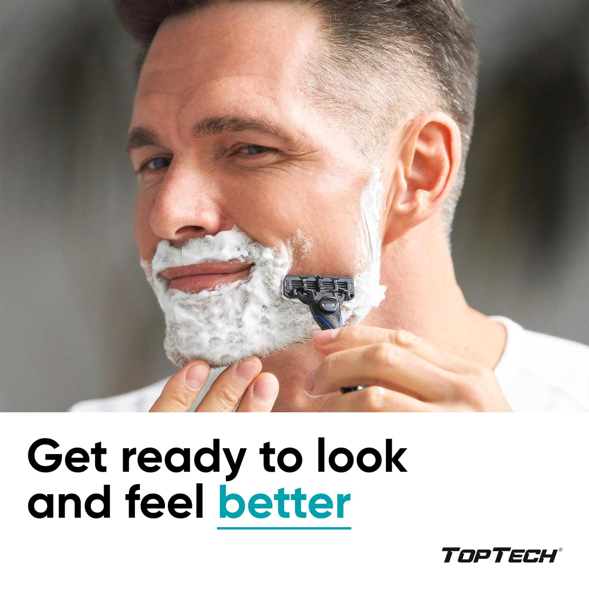 Close-up of Toptech Razor 3 blade cartridge