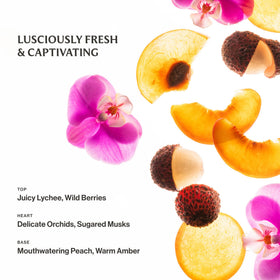 Close-up of Touchland Body Mist Peachy Lychee spray nozzle