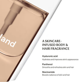 Close-up of Touchland Vanilla Velvet Body Mist bottle