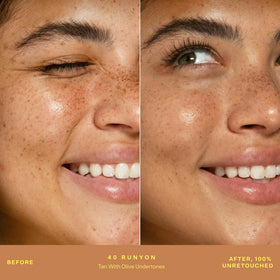 Close-up of Tower 28 SunnyDays SPF 30 Tinted Sunscreen Foundation Shade 40 tube