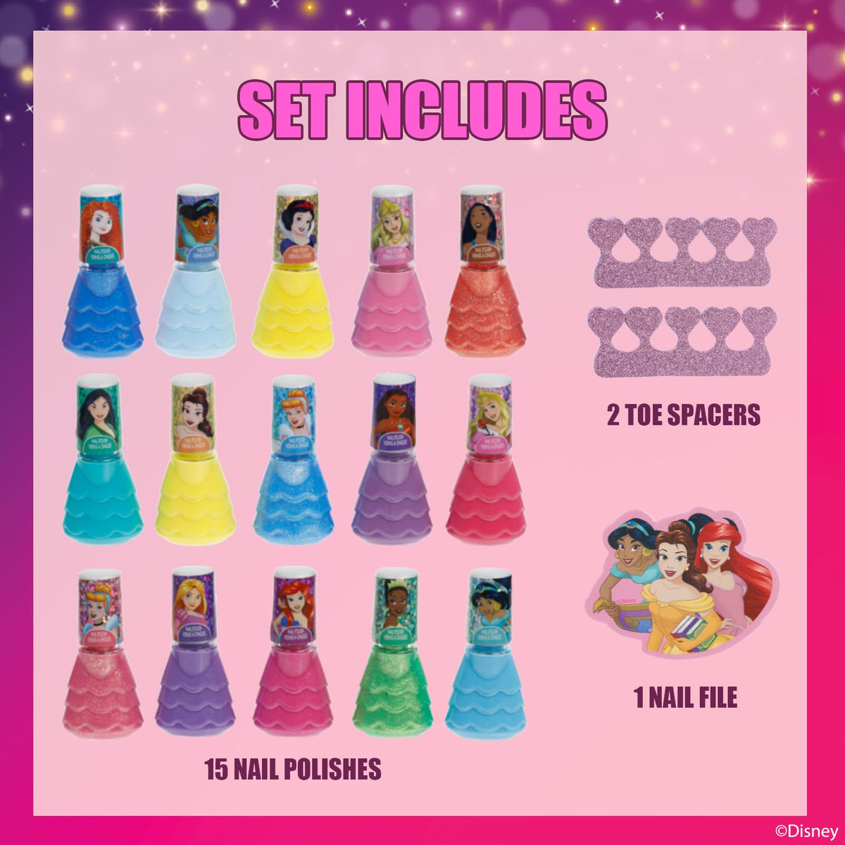 Close-up of Townley Girl nail polish bottle with bubble gum scent