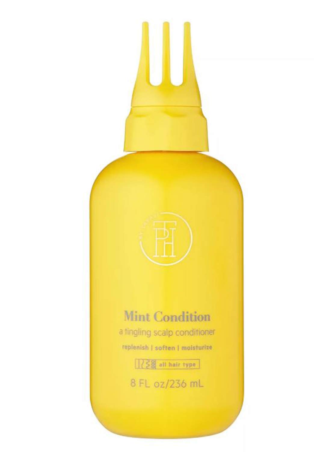 Close-up of TPH by Taraji Mint Scalp Conditioner tube