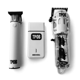 Close-up of TPOB Slime 2 clipper blade and ergonomic design