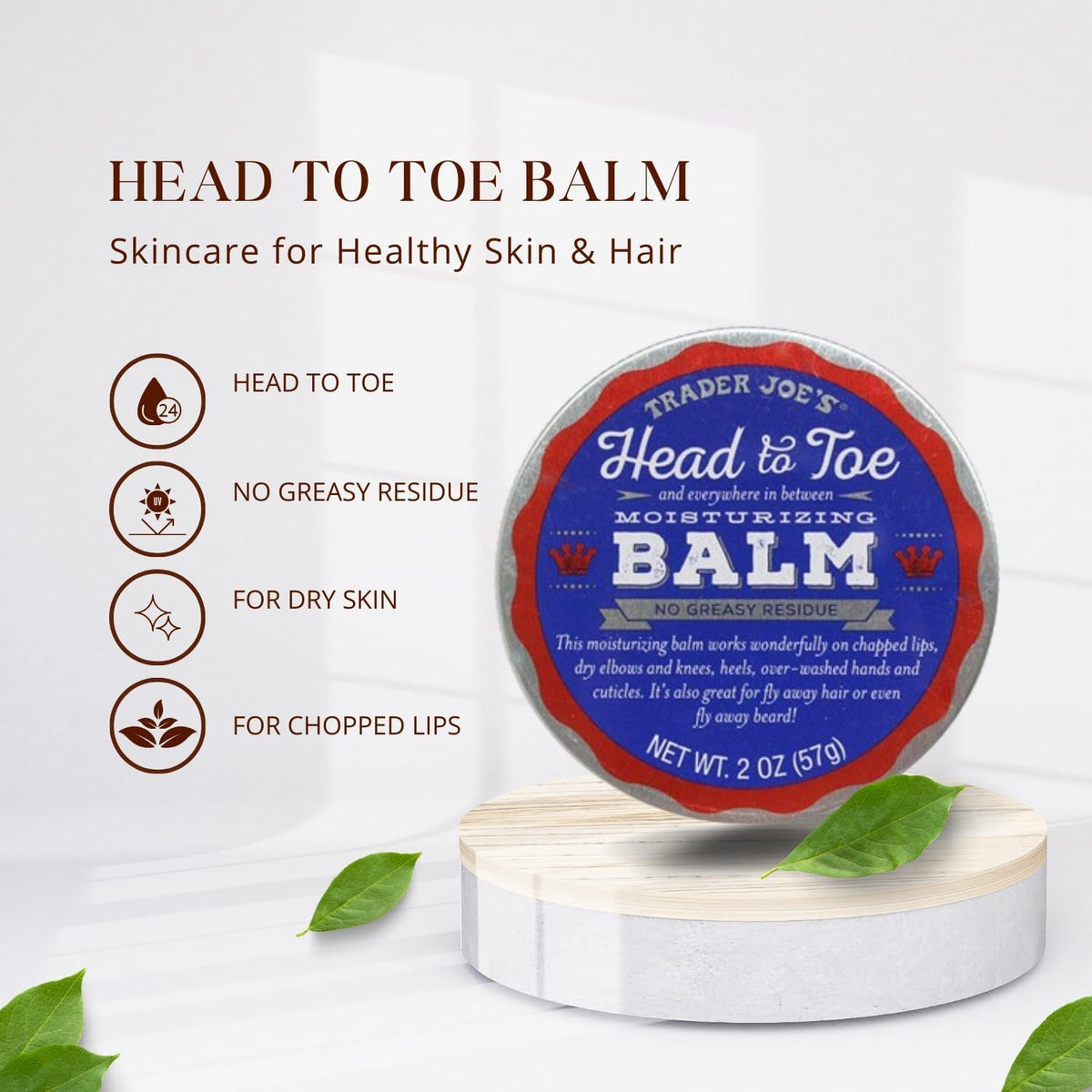 Close-up of Trader Joe's moisturizing balm texture