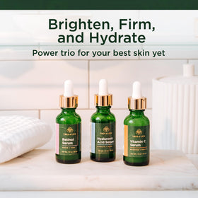 Close-up of Tree of Life Vitamin C Serum bottle