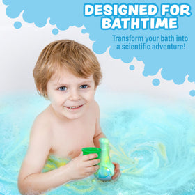 Close-up of Tub Works bath bomb potion flask