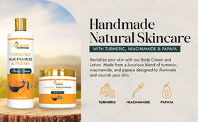 Close-up of turmeric body cream texture