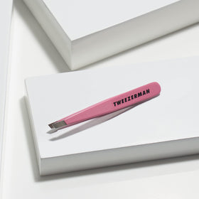 Close-up of Tweezerman Mini Slant Tweezers tips